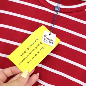 Simier Fariry Red White Striped Short Sleeve Midi Dress Pockets Medium NEW thumbnail 3