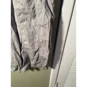 Divided H&M Women's Size 6 Wide Leg Baggy Utility Cargo Pants Light Gray Grunge thumbnail 5