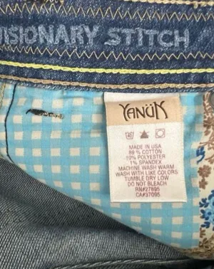 Yanuk Women Flare Jeans Size 25 Blue Denim Low-Rise Waist Cotton Bootcut Boho thumbnail 10