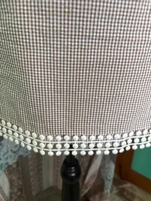 Tibi light brown & White Gingham Midi Dress with Crochet Trim thumbnail 5