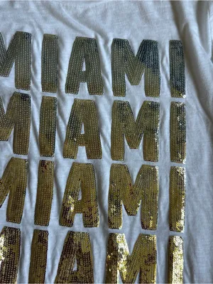 Victorias Secret PINK Sequin MIAMI Tee thumbnail 3