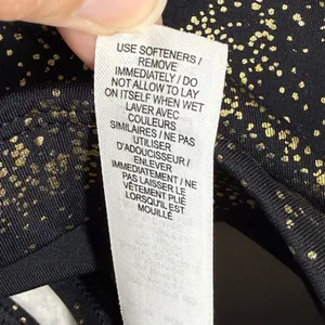 Nike Womens‎ One Shoulder Metallic Gold Speckle Sports Bra Black XS DQ5242-010 thumbnail 3