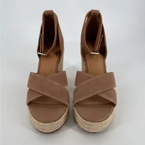 Lisa Vicky Wedge Sandals Tan Size 8 thumbnail 2
