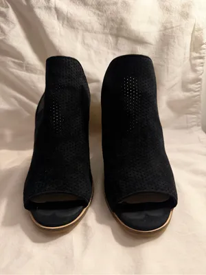 Cole Haan Black Suede Slingback Block Heel thumbnail 2