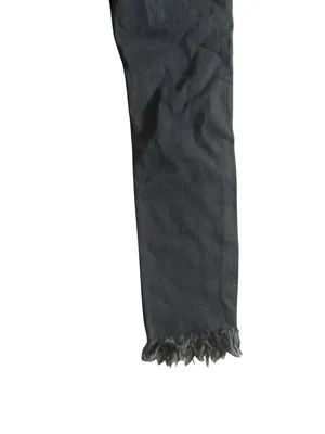 FREE PEOPLE Black Frayed Cigarette Ankle Jeans Size 27 thumbnail 5