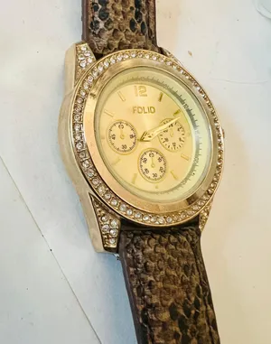 Gold & Snake Print Diamond Watch thumbnail 4
