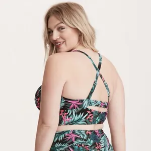 Torrid Tropical Palm Midline Underwire Bikini Top Size 3X‎ thumbnail 2