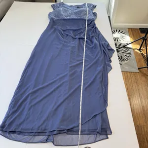 Alex Evenings Blue Long Sequin Mother of Bride Dress Wedding Formal Occasion 14 thumbnail 11