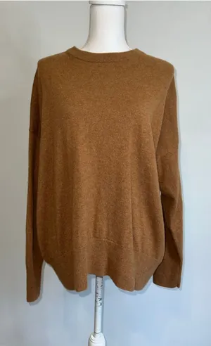 & Other Stories Paris Atelier Brown Cashmere Crew Neck Sweater SMALL thumbnail 1