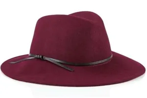 ✨Reiss Mimi burgundy trilby hat on Olivia Palermo✨ thumbnail 1
