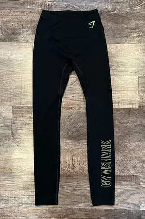 Gymshark Full Length Black Leggings Size Small thumbnail 1