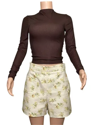 SÉZANE Kenny Cotton Shorts, Small Flowers, FR40/US8 thumbnail 3