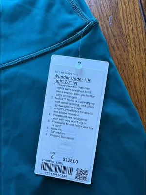 Lululemon Wunder Under High Rise 28” Nulux, Emerald Size 6 NWT thumbnail 4