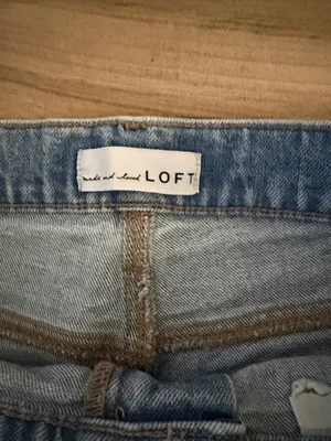 Loft Sailor Blue Wide-Leg cropped jeans thumbnail 2