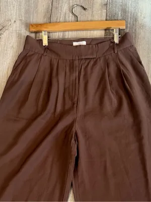 P.CILL Wide Leg Palazzo flowy Pants Brown Size Large NWT thumbnail 6