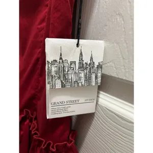 Grand Street Shantelle Romper Burgundy Size Large Classy Cotton thumbnail 8