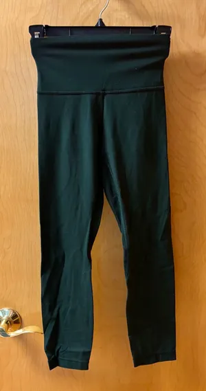 Lululemon Align Crop 21" Women Size 2 Dark Green High Rise Nulu Leggings LW6BQVS thumbnail 1