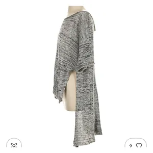 Free People NWT $98 Melange Hi-Lo Pullover Sweater Tunic Top XS Oversized Gray thumbnail 7