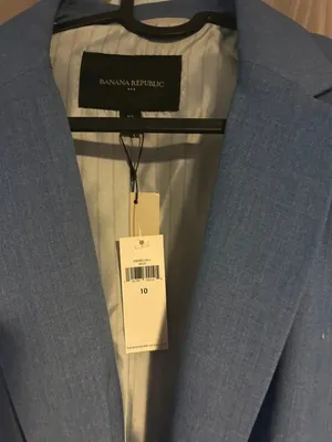 NWT Banana Republic Size 10 Blue One-Button Chambray Blazer Jacket NEW thumbnail 3