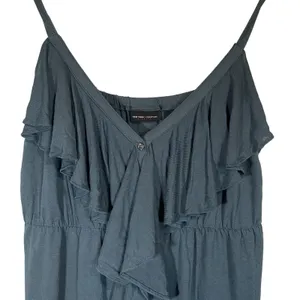 New York & Company Blue Ruffle Dress‎ Sleeveless Casual Sundress thumbnail 3