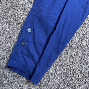Palm Rio Womens Cargo Pants Navy Blue Drawstring Elastic Waist Utility L Nylon‎ thumbnail 3