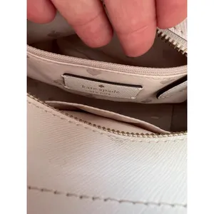 Kate Spade New York Wicker & White Leather Small Satchel Crossbody Bag thumbnail 13