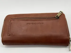 Stone Mountain Wallet Womens One Size Brown Leather Zip Around ID Card Slots thumbnail 2