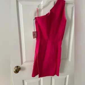 superdown Nava Asymmetrical Mini Dress in Hot Pink thumbnail 11