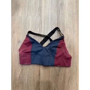 Beyond Yoga Womens Colorblock Sports Bra Navy Burgundy Adjustable Straps Small thumbnail 3