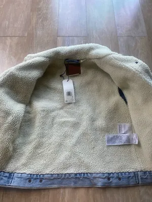 Levi’s Waterless Ex Boyfriend Trucker Denim Jacket Sherpa S NEW thumbnail 5