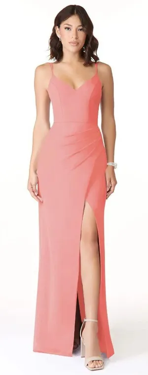 AZAZIE Leo Coral Bridesmaid Black Tie Gown Size A4 / Small NEW NWT thumbnail 1