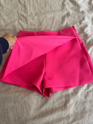 Zara Hot Pink Mini Skort Size Small thumbnail 2