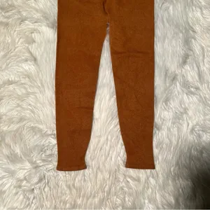 Women's‎ Knit Legging Pull On Tan Rust Brown Sweater Warm Cropped Mid-Rise thumbnail 4