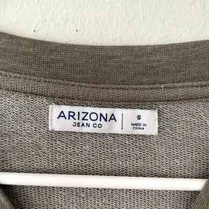 Arizona‎ gray green cropped sweater top crewneck style soft women size small thumbnail 4
