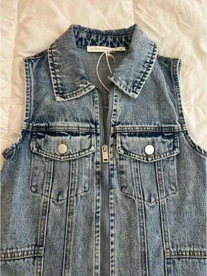 Altar'd State Mini Zip-Up Denim Dress thumbnail 2