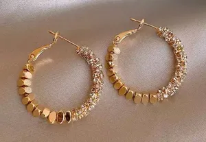 Gold Hoop Earrings - Women's Fashion Jewelry thumbnail 1