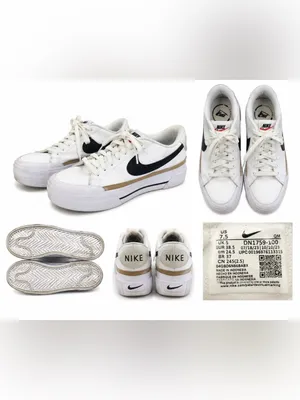 Nike Court Legacy Lift Platform Sneakers White Black Women’s Size 7.5 thumbnail 2