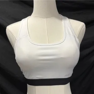 Avia White Sports Bralette with Black Elastic Band thumbnail 1