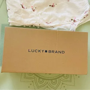 Lucky Brand Women's Albajane Mary Jane Ballet Flat Gold Accent in Henna sz 7.5 M thumbnail 3