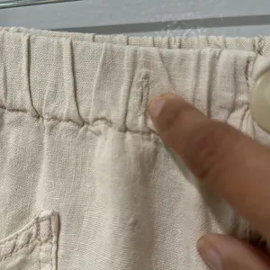 Free People Revolve Tomboy Linen Shorts Size S Color is Cream Oversized thumbnail 4