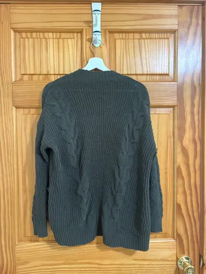 American Eagle XS/S Dark Grey Knitted Cardigan Sweater thumbnail 4