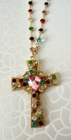 Cross Necklace Gold thumbnail 1