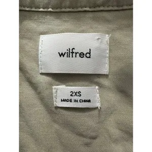 Wilfred Aritzia Gray/Green Button Shirt size 2XS thumbnail 4