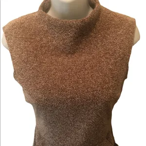 Zara Tweed Flecked Knit Lined Sheath Pencil Dress XS Career Fitted Mock Neck thumbnail 3