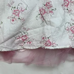Ruby Rox juniors 5 small white pink floral strapless dress glitter y2k princess thumbnail 8