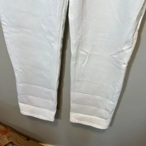 Abercrombie & Fitch Curve Love The 90s Straight Mid Rise White Jeans 31 Long NWT thumbnail 3