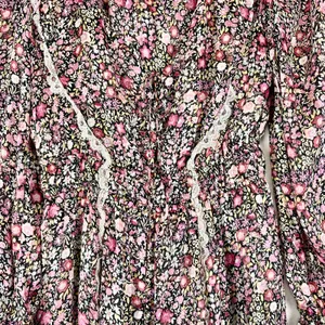 For Love & Lemon Grace Mini Dress Size Small Floral Lined Boho Prairie Feminine thumbnail 9