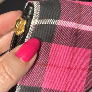 Victoria’s Secret Plaid Cosmetic Bag with Patches thumbnail 7