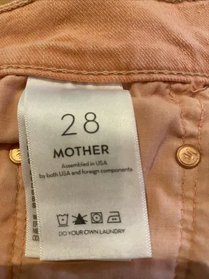 Mother The Insider Ankle Fray Jeans Chalk It Up Size 28 thumbnail 6