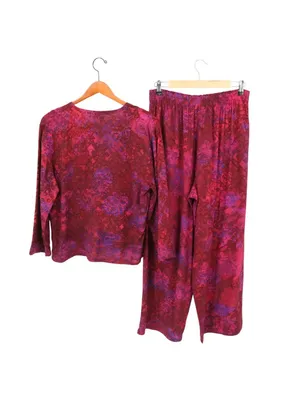 Very Vineyard Button Front Top and Pants Outfit Set L thumbnail 6